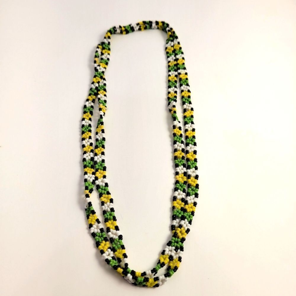 Beaded handmade flower necklace